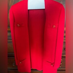 Vintage Red St John knit jacket